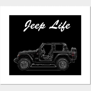 Jeep Life Side View Posters and Art